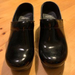 Black Dansko Leather Platforms